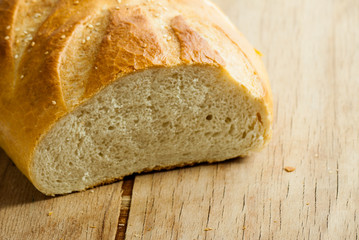 Fresh bread close up