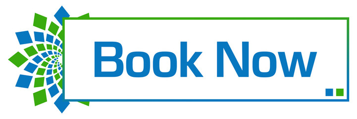 Book Now Green Blue Circular Bar 