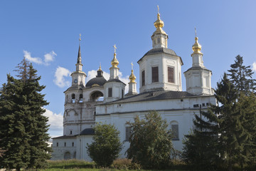 Fototapeta na wymiar Cathedral of the Assumption of the Blessed Virgin on Soborniy Dvorishche in Veliky Ustyug, Vologda region, Russia