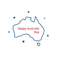 thin line happy australia day