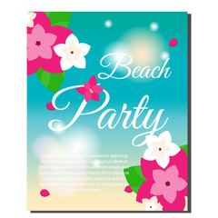 Vertical tropical banner with exotic orchid flowers. Vector illustration. Design template for summer party invitation, spa salons, luxury resort advertising, gift voucher