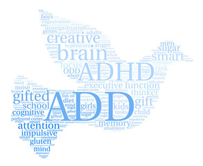 Obraz premium ADD Word Cloud on a white background. 