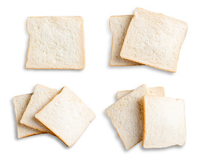sliced bread isolated on white background