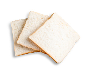 sliced bread isolated on white background