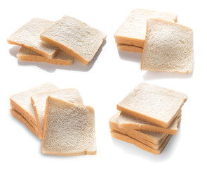 sliced bread isolated on white background