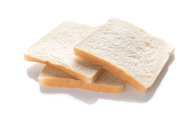 sliced bread isolated on white background