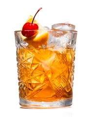 Foto op Plexiglas closeup of Cocktail old fashion © smspsy
