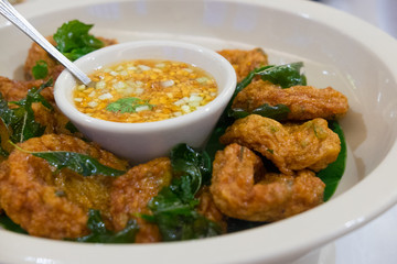 Thai fried fish cake