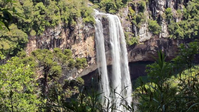 Seamless looped Cinemagraph of a 91 frame loop of a Brazilian waterfall at Canela, Rio Grande Do Sul, here looped 5 times.