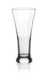 Empty beer glass Isolated on white background
