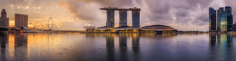 Singapore Skyline and view of Marina Bay