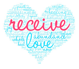 Receive Word Cloud on a white background. 