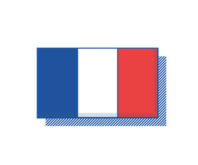France vector flag. Trendy design
