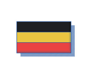 German flag vector. Trendy design