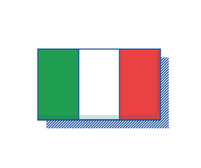 Italia flag vector. Trendy design