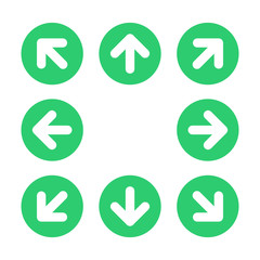 Direction arrow vector set