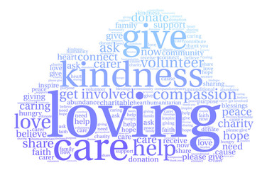 Obraz premium Loving Word Cloud on a white background. 
