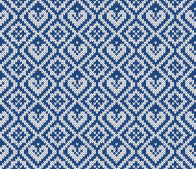 Design Heart Seamless Knitting Pattern