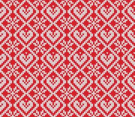 Festive Sweater Design. Seamless Knitted Pattern