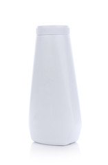 Plastic white Bottle on white background