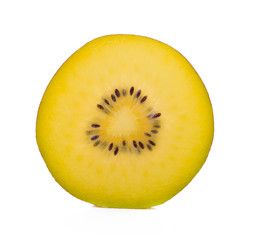 gold kiwi fruit on a white background