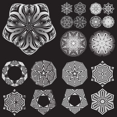Decorative items to decorate your work. Vector design elements.