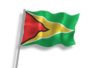 Drapeau du Guyana en qualité vectorielle 