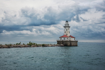 Lighthouse on Michigan Lake