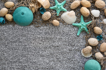 Sea decoration on sand