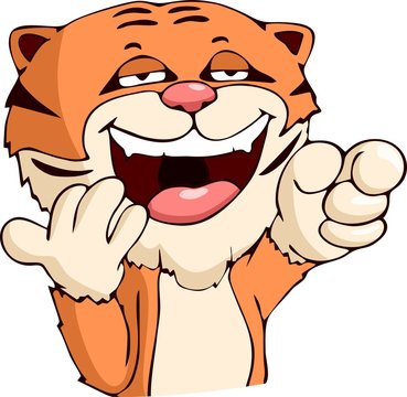 laughing tiger cartoon