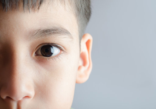 Close up little boy's eye