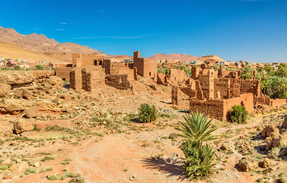 Ruins of Kasbah in Tinghir, Morocco