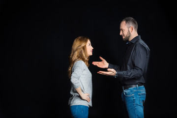 Young couple talking