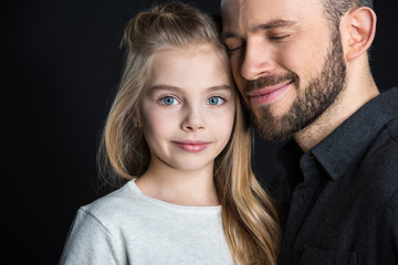 Little girl with her father