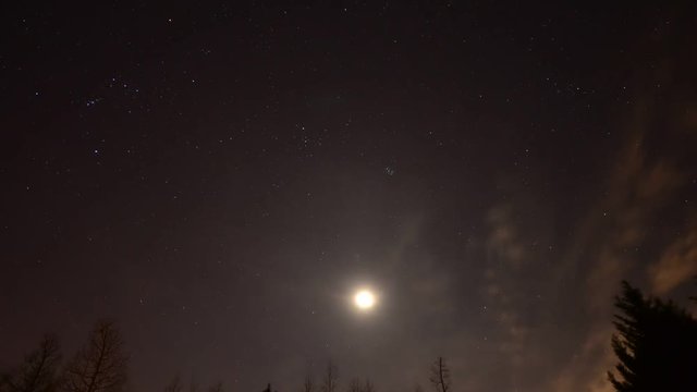star trails night sky timelapse in the country