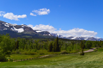 Fototapeta na wymiar Mountain Landscape at Glacier National Park, Montana
