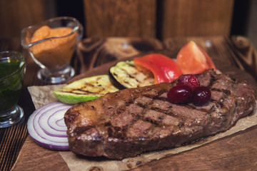 grilled beef steak