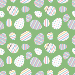 pastel seamless vector pattern with Easter eggs. Ideal for celebration card, wrapping paper, textile, wallpaper, web pages background, scrap booking