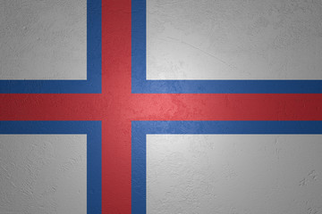 Fototapeta premium Flag of the Faroe Islands on stone background, 3d illustration