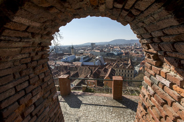 Blick vom Grazer Schlossberg auf UNESCO Weltkulturerbe City of Graz