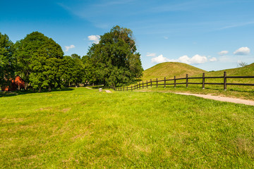 Gamla Uppsala, area rich in archaeological remains, Sweden
