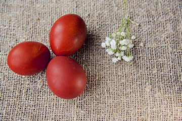 Easter eggs on a beautiful background.