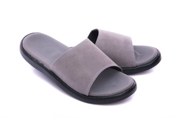 Grey leather sandal