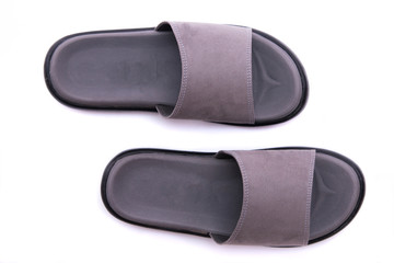 Grey leather sandal