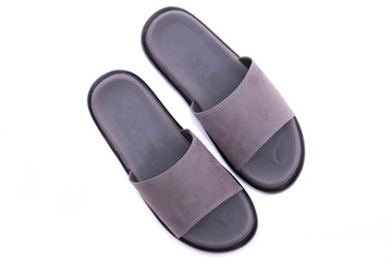 Grey leather sandal