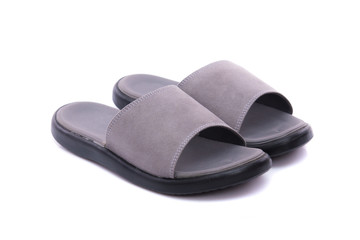 Grey leather sandal