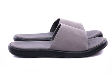 Grey leather sandal