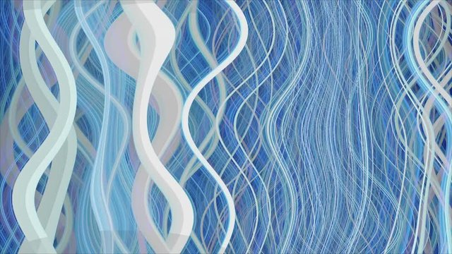 Abstracto de rizos que ondean en tonos azules y blanco
