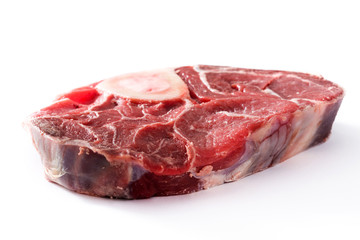 Raw meat isolated on white background
