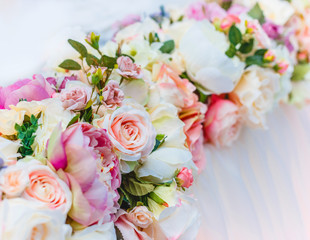 Bouquet of flowers, Wedding decoration, hand made.